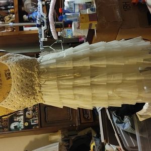 Cream cocktail dress